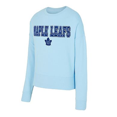 Women's Concepts Sport Light Blue Toronto Maple Leafs Tonal Pullover Sweatshirt