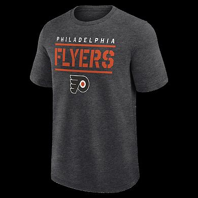 Men's Heather Charcoal Philadelphia Flyers Top Notch T-Shirt