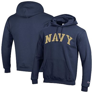 Men's Champion Navy Navy Midshipmen Basic Arch Fleece Pullover Hoodie