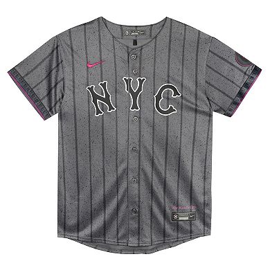 Preschool Nike Gray New York Mets City Connect Jersey