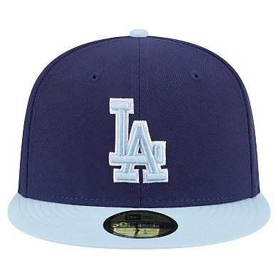 Men's New Era Navy/Light Blue Los Angeles Dodgers Color Pack 2-Tone 59FIFTY Fitted Hat