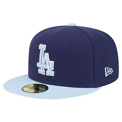 Men's New Era Navy/Light Blue Los Angeles Dodgers Color Pack 2-Tone 59FIFTY Fitted Hat