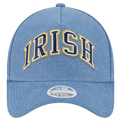 Women's New Era Denim Notre Dame Fighting Irish A-Frame 9FORTY Adjustable Hat