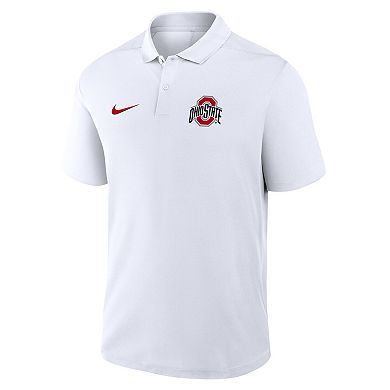 Men's Nike White Ohio State Buckeyes Primetime Victory Primary Logo Performance Polo