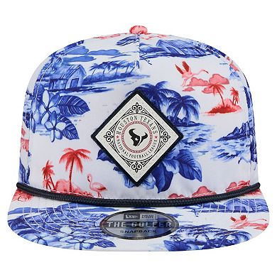 Men's New Era White Houston Texans Adventure Golfer Snapback Hat