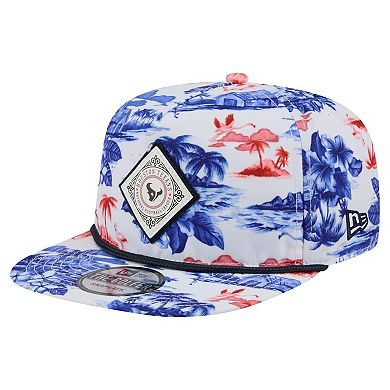 Men's New Era White Houston Texans Adventure Golfer Snapback Hat