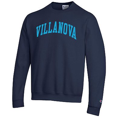 Men's Champion Navy Villanova Wildcats Basic Arch Fleece Pullover Sweatshirt