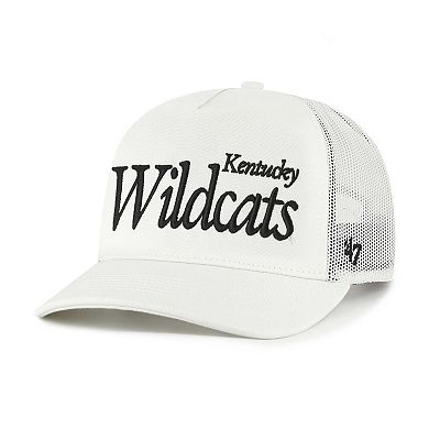 Unisex '47 Cream Kentucky Wildcats Foundation Script Adjustable Trucker Hat