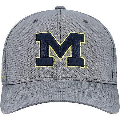 Men's�Top of the World Gray Michigan Wolverines Reflex Hybrid Tech Flex Hat