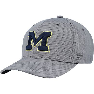 Men's�Top of the World Gray Michigan Wolverines Reflex Hybrid Tech Flex Hat