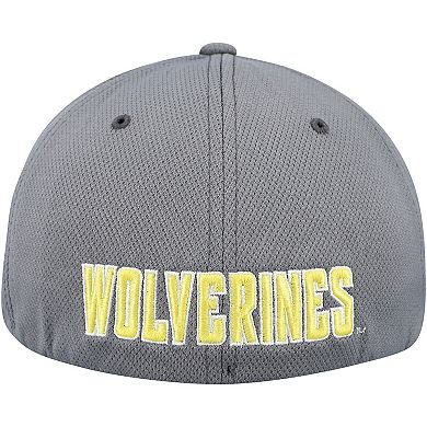 Men's�Top of the World Gray Michigan Wolverines Reflex Hybrid Tech Flex Hat