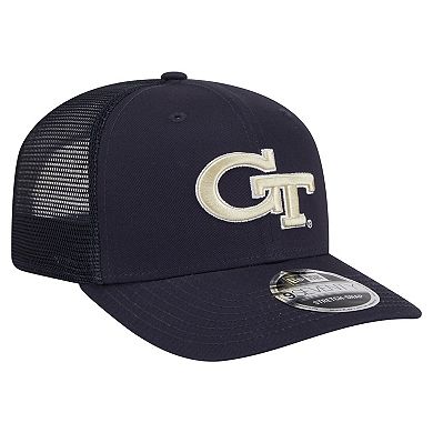 Men's New Era Navy Georgia Tech Yellow Jackets Primary 9SEVENTY Trucker Stretch-Snap Hat