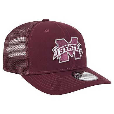 Men's New Era Maroon Mississippi State Bulldogs Primary 9SEVENTY Trucker Stretch-Snap Hat