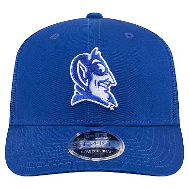 Men's New Era Royal Duke Blue Devils Primary 9SEVENTY Trucker Stretch-Snap Hat