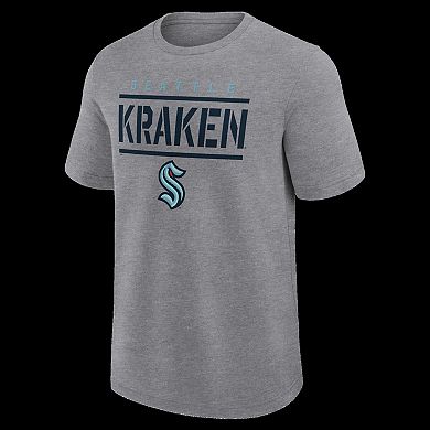 Men's Heather Gray Seattle Kraken Top Notch T-Shirt
