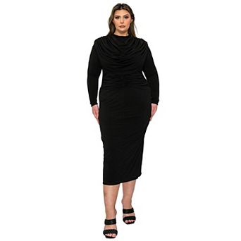 Plus Size Aurora Ruffled Bodycon Dress