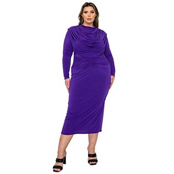 Plus Size Aurora Ruffled Bodycon Dress