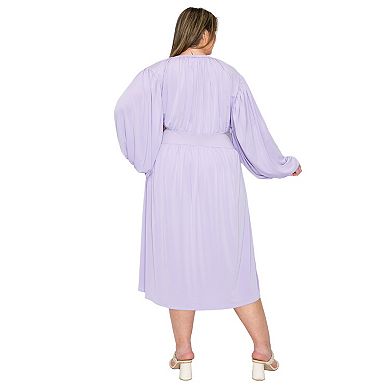 Plus Size Audrey Ruched Midi Dress