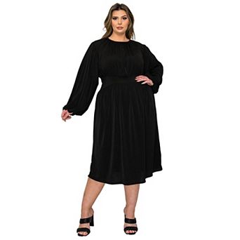 Plus Size Audrey Ruched Midi Dress
