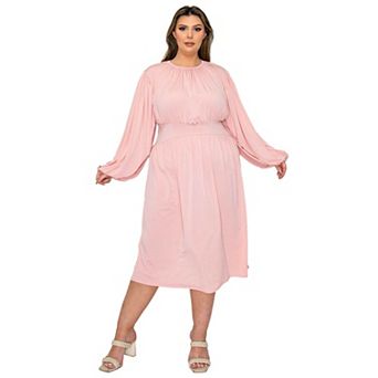 Plus Size Audrey Ruched Midi Dress