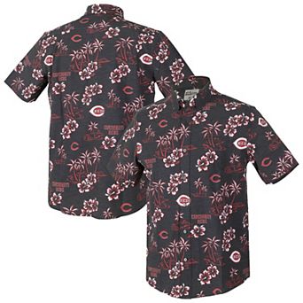 Men's�Reyn Spooner Black Cincinnati Reds Kekai Performance Button-Up Top