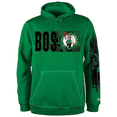Men's New Era Boston Celtics Green Tip-Off Collection Pullover Hoodie