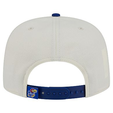 Men's New Era White Kansas Jayhawks Collegiate 9FIFTY A-Frame Snapback Hat