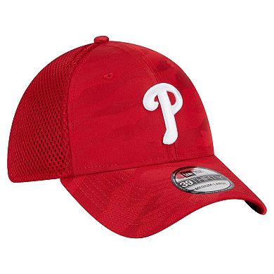 Men's New Era Red Philadelphia Phillies Subtle Camo 39THIRTY Flex Hat