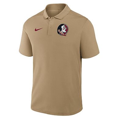 Men's Nike Tan Florida State Seminoles Primetime Victory Primary Logo Performance Polo