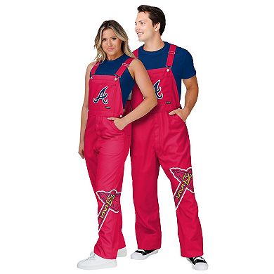 Men's FOCO Red Atlanta Braves Big Logo Overalls