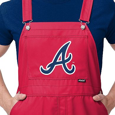 Men's FOCO Red Atlanta Braves Big Logo Overalls
