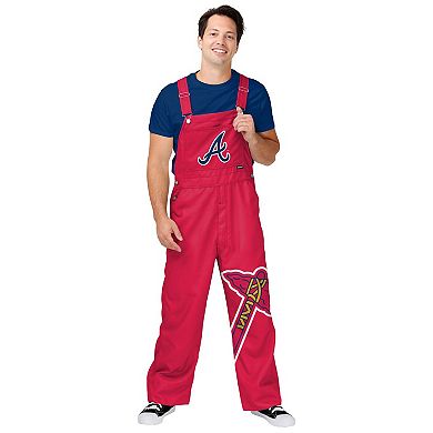 Men's FOCO Red Atlanta Braves Big Logo Overalls