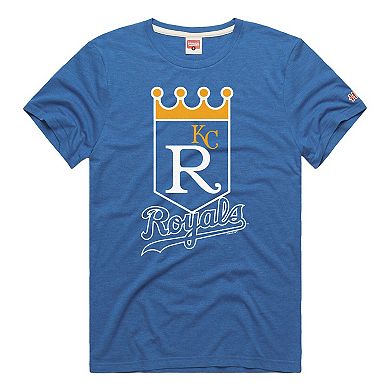 Men's Homage Royal Kansas City Royals Hyper Local Tri-Blend T-Shirt