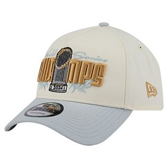 Men's�New Era Cream Los Angeles Dodgers 2024 World Series Champions Parade Takedown A-Frame 9FORTY Adjustable Hat