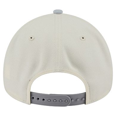 Men's New Era Cream Los Angeles Dodgers 2024 World Series Champions Parade Takedown A-Frame 9FORTY Adjustable Hat