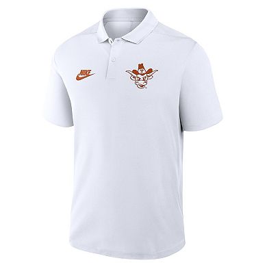 Men's Nike White Texas Longhorns Primetime Victory Legacy Vault Logo Performance Polo