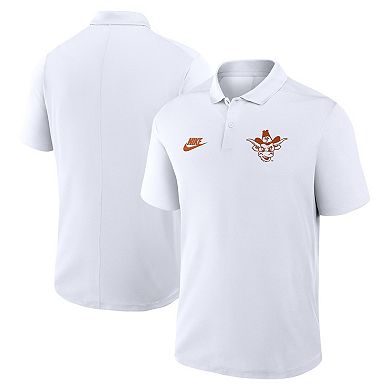 Men's Nike White Texas Longhorns Primetime Victory Legacy Vault Logo Performance Polo