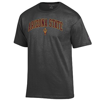 Men's Champion® Charcoal Arizona State Sun Devils Arch Over Logo T-Shirt