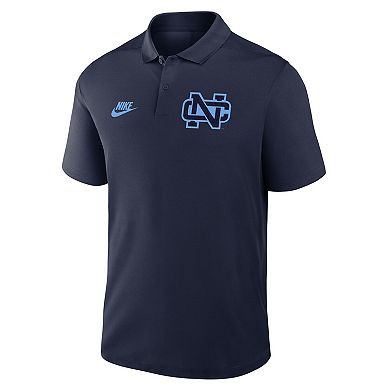 Men's Nike Navy North Carolina Tar Heels Primetime Victory Legacy Vault Logo Performance Polo