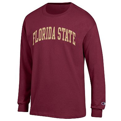 Men's Champion Garnet Florida State Seminoles Basic Arch Long Sleeve T-Shirt
