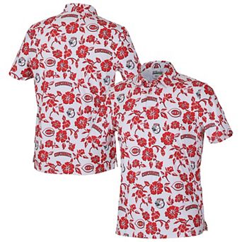 Men's�Reyn Spooner White Cincinnati Reds Pua Performance Polo
