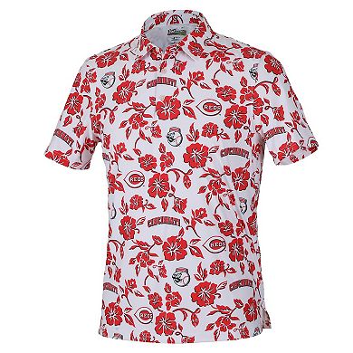 Men's Reyn Spooner White Cincinnati Reds Pua Performance Polo