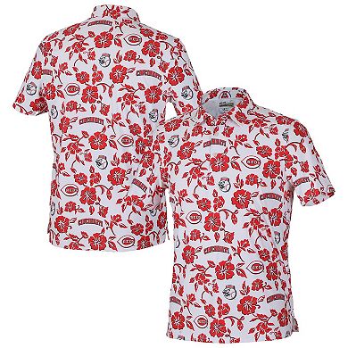 Men's Reyn Spooner White Cincinnati Reds Pua Performance Polo