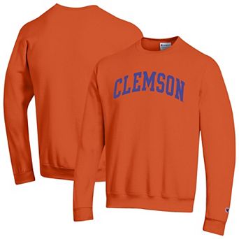 Men's Champion Orange Clemson Tigers Basic Arch Fleece Pullover Sweatshirt