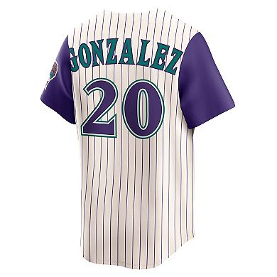 Men's Nike Luis Gonzalez Cream Arizona Diamondbacks Throwback Cooperstown Collection Limited Jersey
