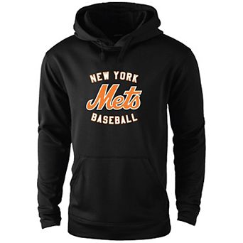 Men's Dunbrooke Black New York Mets Champion Pullover Hoodie