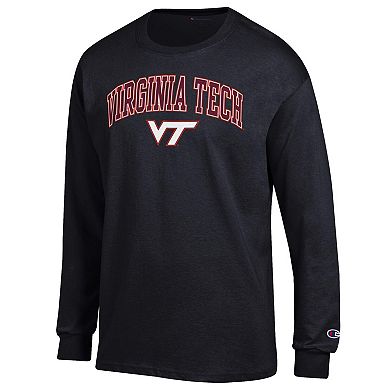 Men's Champion® Black Virginia Tech Hokies Arch Over Logo Long Sleeve T-Shirt