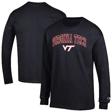 Men's Champion® Black Virginia Tech Hokies Arch Over Logo Long Sleeve T-Shirt