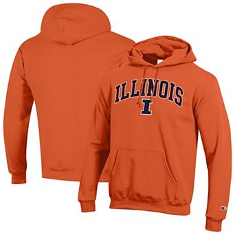Men's Champion® Orange Illinois Fighting Illini Arched Logo Fleece Pullover Hoodie