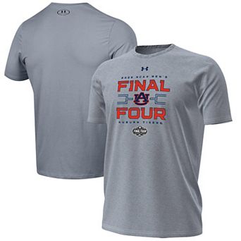 Men's Under Armour Gray Auburn Tigers 2025 NCAA Men's Basketball Tournament March Madness Final Four Locker Room T-Shirt